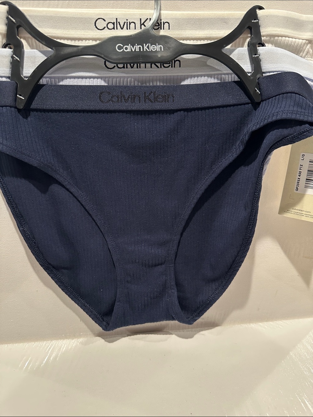 NWT Calvin Klein 3 pack Cotton Stretch Ribbed Bikinis.